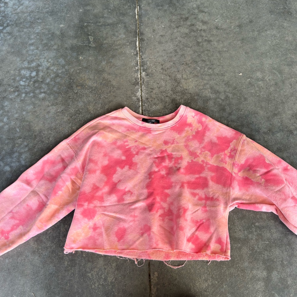 Tie-dye cropped sweatshirt
